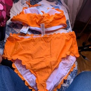 Orange bath suit new with tags